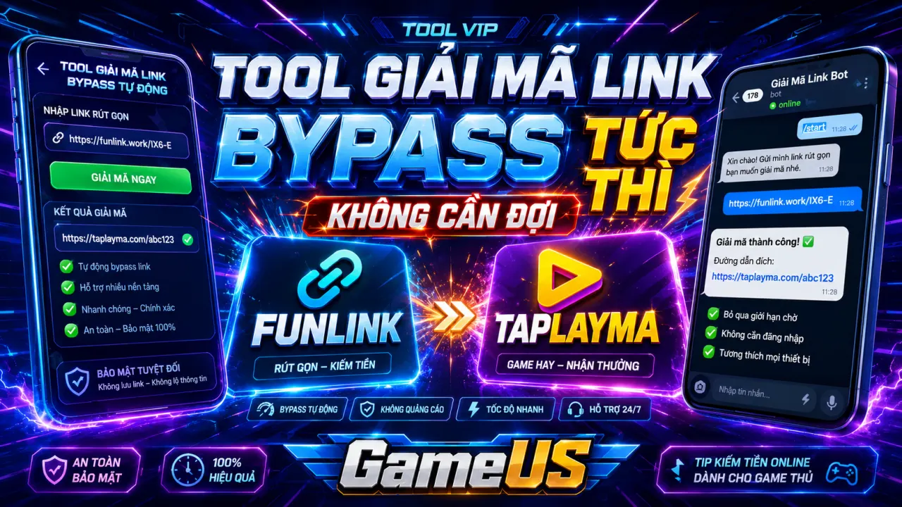 By Pass Rút Gọn Funlink , Link4m , laymangay, Taplayma